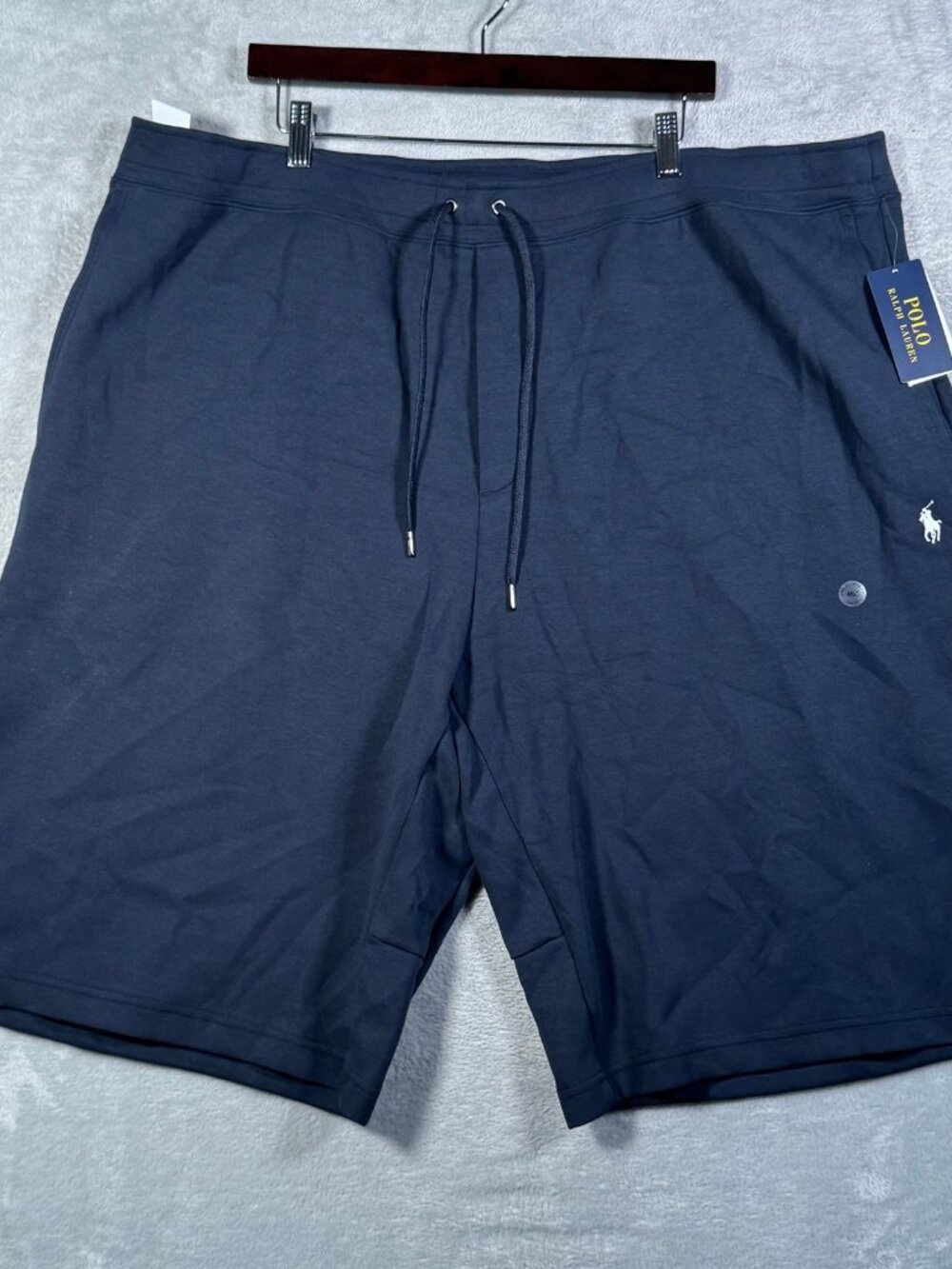 Polo Ralph Lauren Shorts Mens 4XLT 4XL Tall Blue Sweat Fleece Double Knit $110